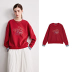 Horse Graphic Layered-Look Sweatshirt