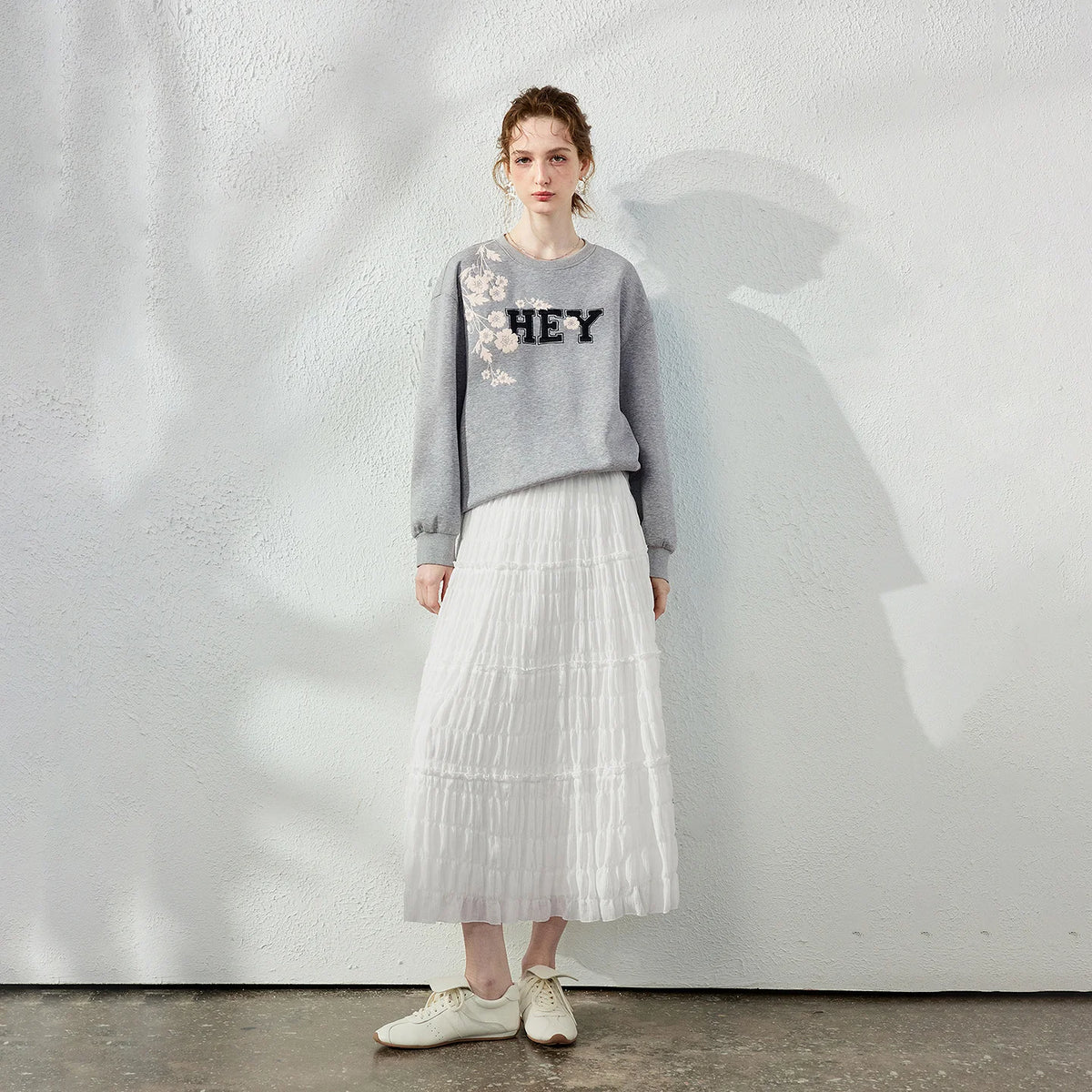 Floral Letter Graphic Sweatshirt