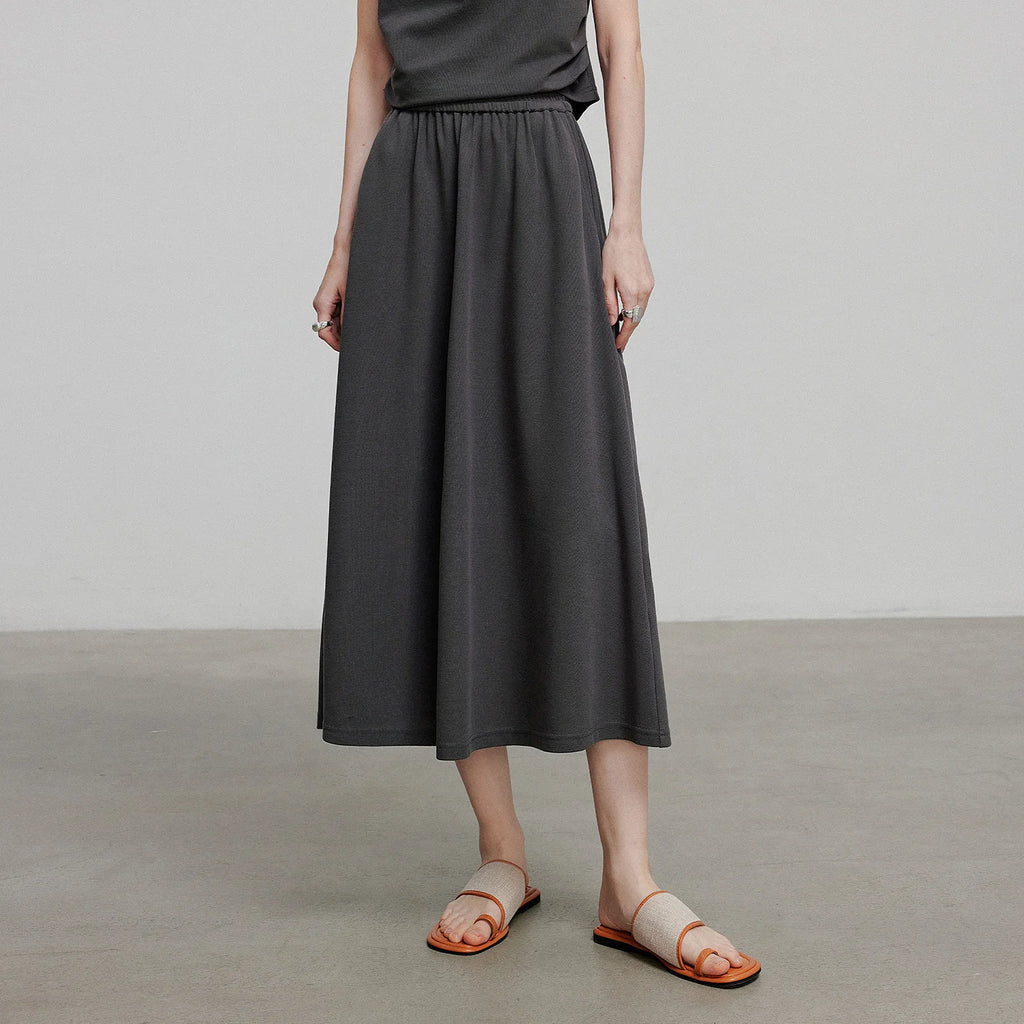 Polo Top and Midi Skirt Set