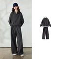Stand-Collar Sweatshirt and Pants Set