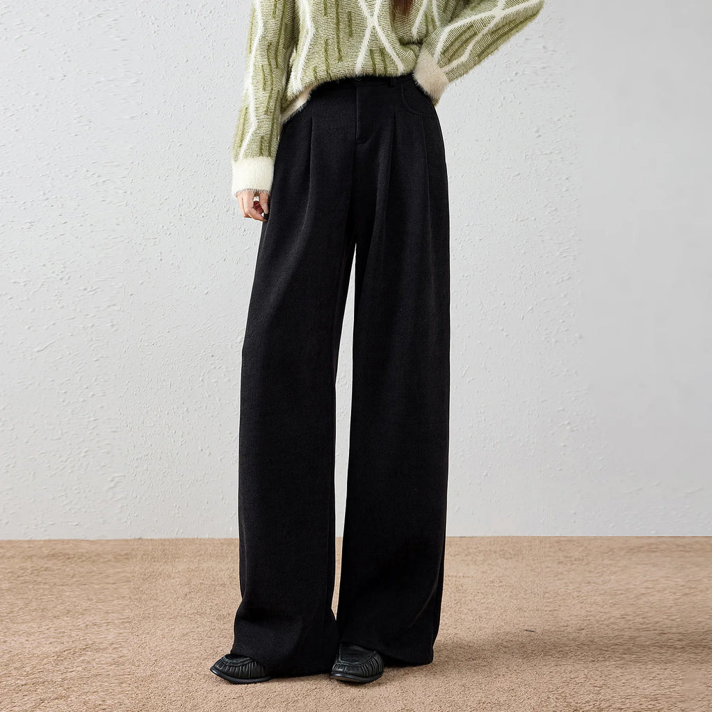 Pleated Wide-Leg Pants