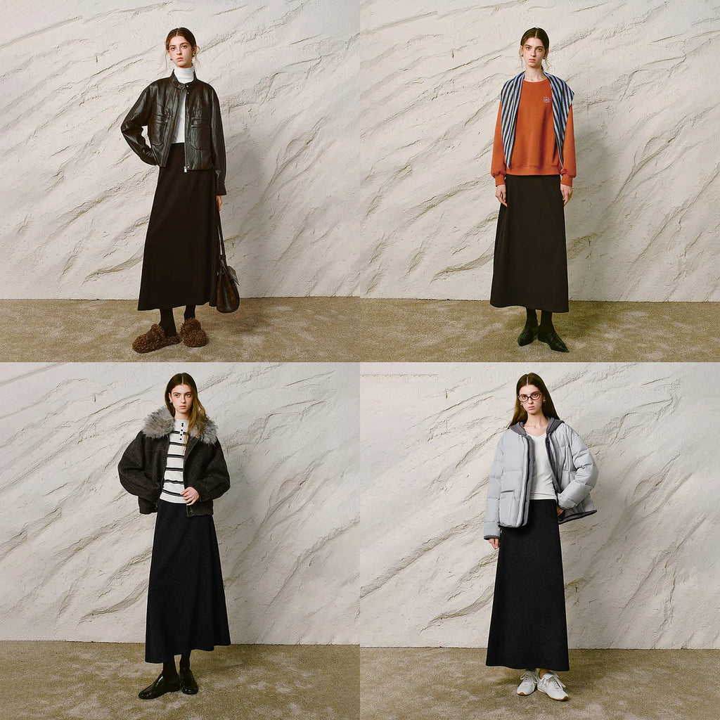 A-Line Midi Skirt