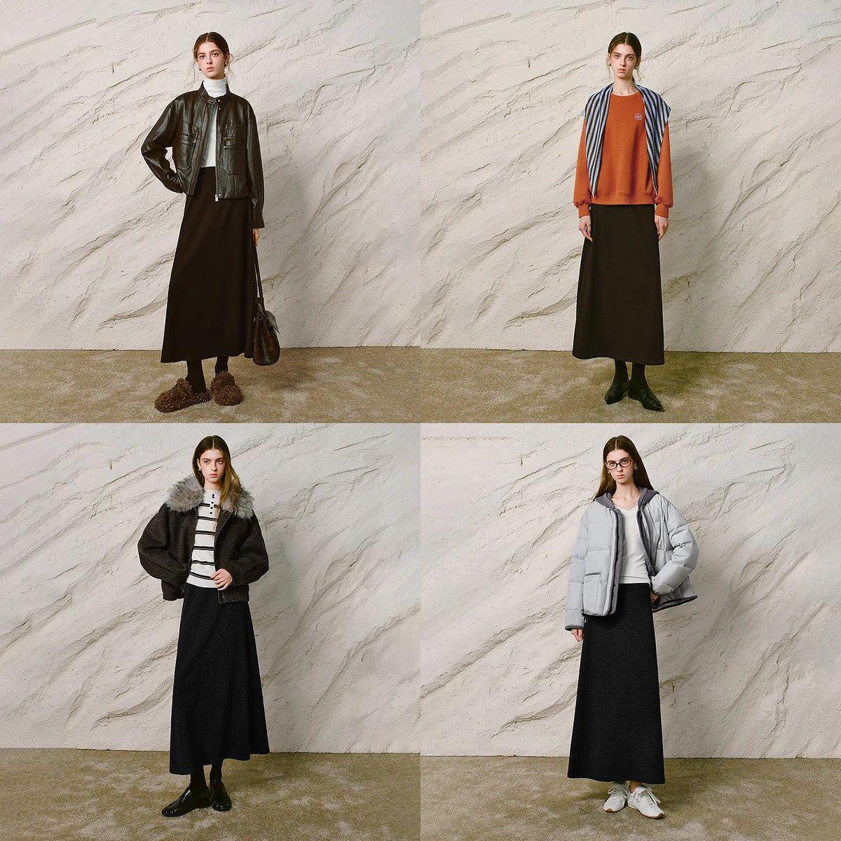 A-Line Midi Skirt