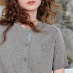 Layered-Look Short-Sleeve Cardigan