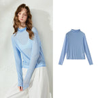 Long-Sleeve Turtleneck Top