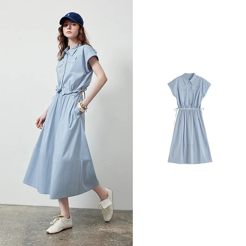 Cropped Shirt and Midi Skirt Set