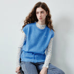 Drawstring-Hem Knit Vest
