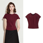 Cap-Sleeve Crewneck Tee
