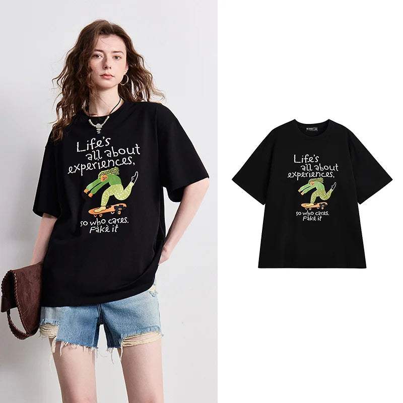 Crocodile Graphic Crewneck Tee