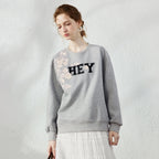 Floral Letter Graphic Sweatshirt