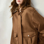 Stand-Collar Pocket Jacket