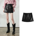 Glossy A-Line Skort