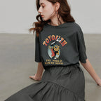 Graphic Tiered T-Shirt Dress