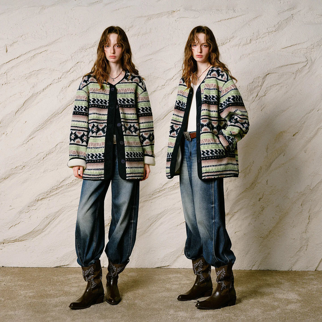 Fair Isle Button-Front Jacket
