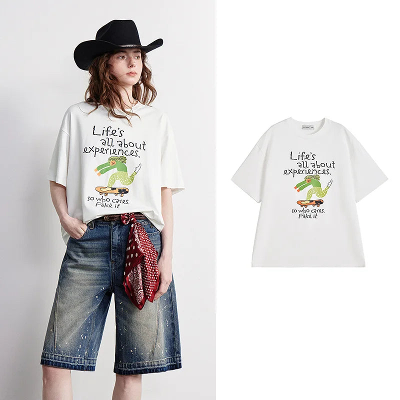 Crocodile Graphic Crewneck Tee