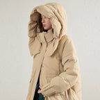 Flap-Pocket Longline Puffer Coat