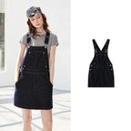 Denim Pinafore Mini Dress