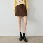 Seamed A-Line Mini Skirt