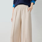 Draped Wide-Leg Pants