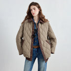 Quilted Contrast-Trim Shirt Jacket