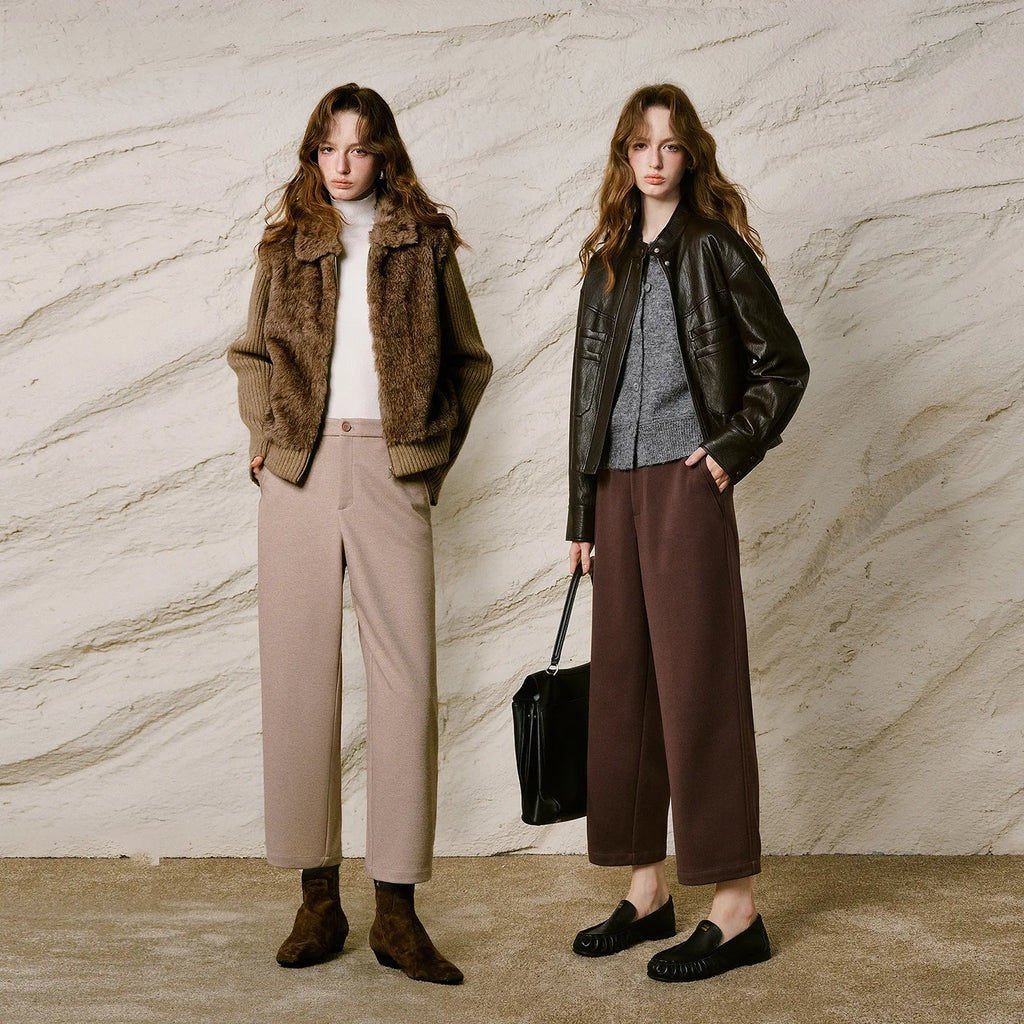 Cropped Straight-Leg Pants
