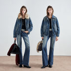 Shaggy-Collar Denim Jacket