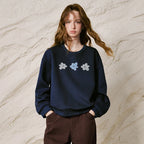 Floral-Motif Crewneck Sweatshirt