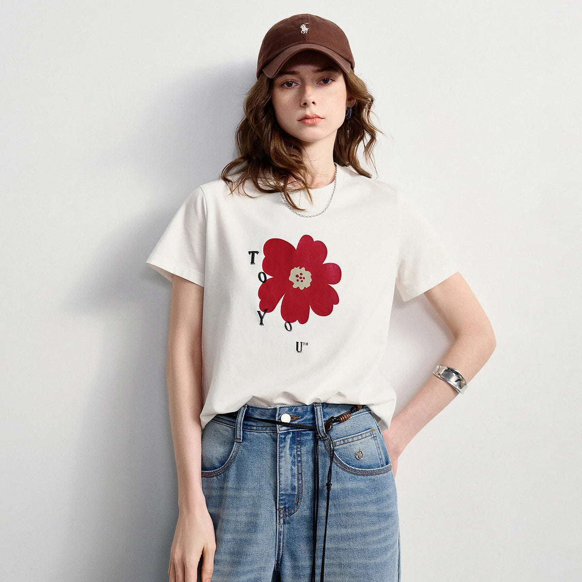 Flower Graphic Crewneck Tee
