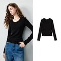 Scoop-Neck Long-Sleeve Tee