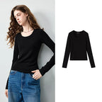 Scoop-Neck Long-Sleeve Tee