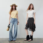 Ruched-Side Ribbed Tee