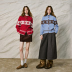Fair Isle Toggle-Front Cardigan