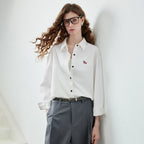 Dog-Detail Button-Up Shirt