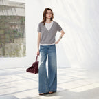 Layered-Look Short-Sleeve Knit Top