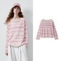 Striped Long-Sleeve Knit Top