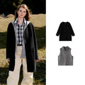 Coat and Hooded Vest Set