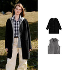 Coat and Hooded Vest Set