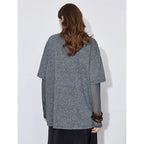 Layered-Look Crewneck Long-Sleeve Top