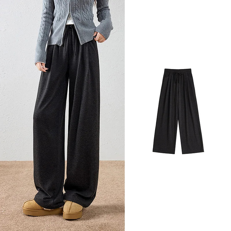 Elastic-Waist Wide-Leg Pants