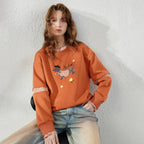 Dog Graphic Layered-Look Sweatshirt
