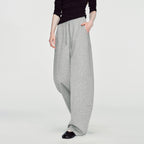 Curved-Seam Wide-Leg Sweatpants