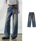 Washed Wide-Leg Jeans