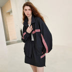 Colorblock Track Jacket and Skirt Set