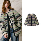 Fair Isle Button-Front Jacket